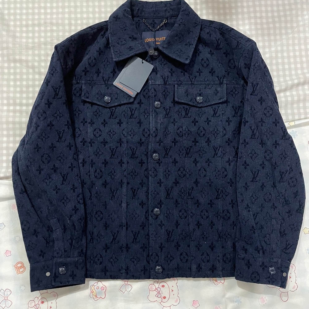 Louis Vuitton Dark Navy Monogram Shirt Jacket
